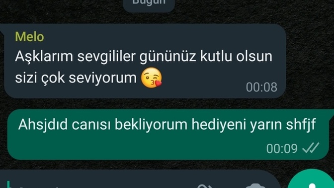 Sevgilinizden mesaj aldınız mı?