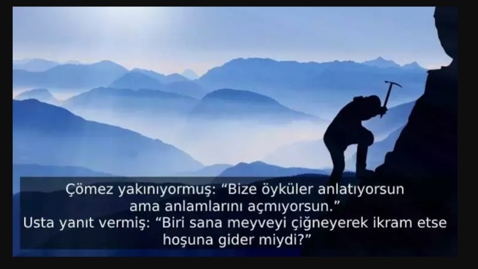 Düştüğünüz'de neyin sebep olduğunu, kalktığınız'da da ne için kalktığınızı biliyormusunuz?