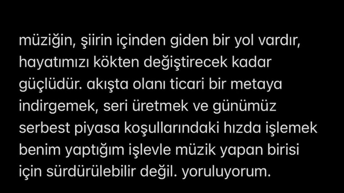 Deniz Tekin müziği bıraktığını açıkladı şarkılarını dinler miydin?