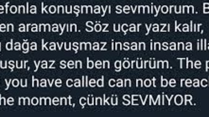 Telefonla konuşmayı seviyor musnuz?