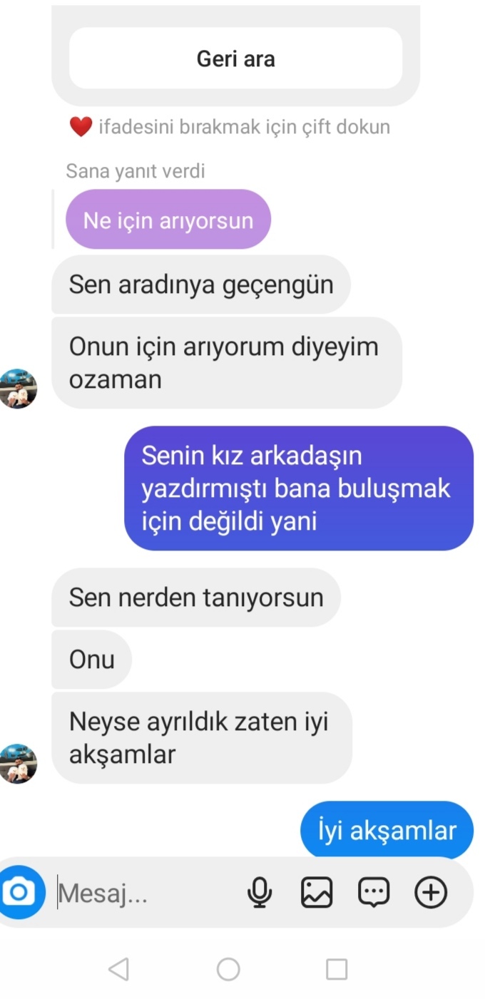 Sevgililer gününde fake hesabınıza yazan erkeğin amacı ne?