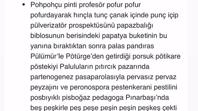 Bu tekerlemeyi tekte okuyabilir misin?