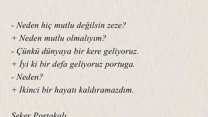 Hayatı bir söze sığdır desem ne dersin?