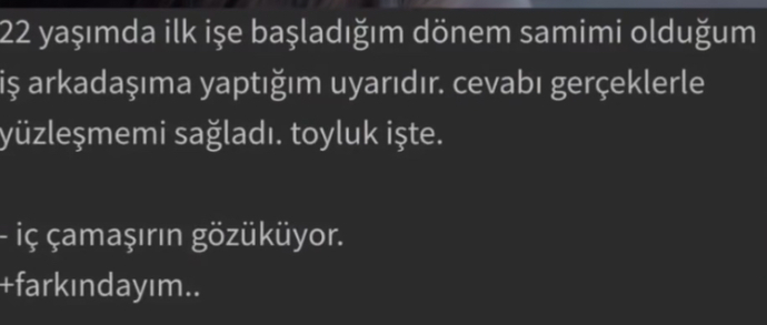 İç çamaşırı görünen kadını uyarır mısınız?