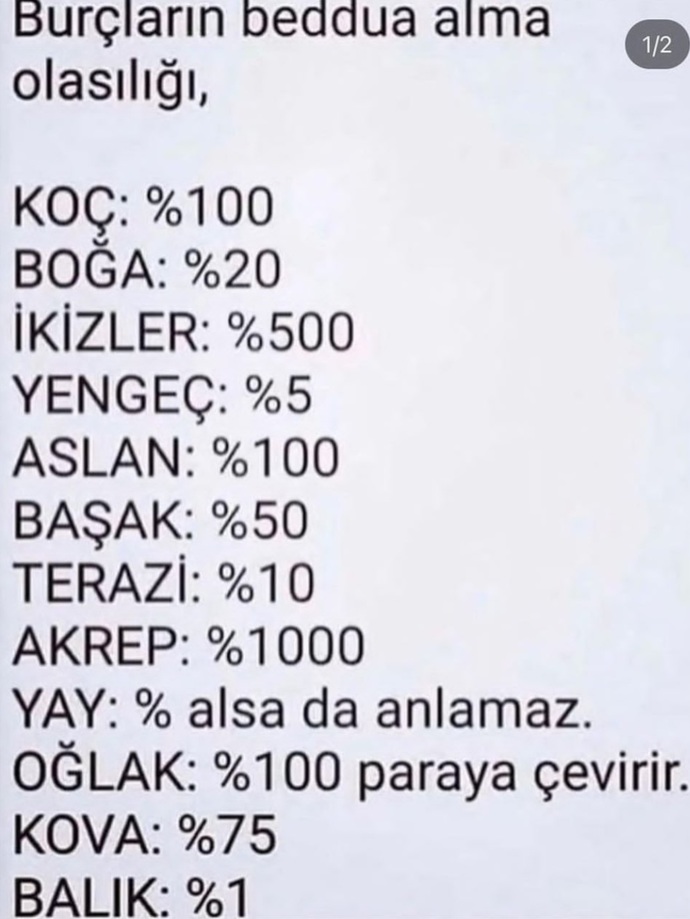 Burçların beddua alma olsaliği nedir?