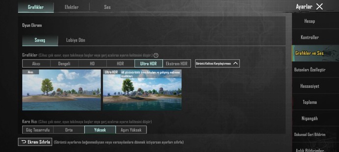 Telefonunuz Pubg Mobile Maks en yüksek hangi grafik ayarını destekliyor oynatıyor?