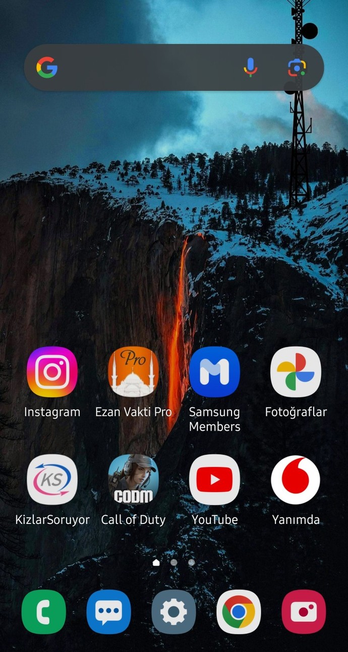 Şu an telefonunuzda nasıl duvar kağıdı kullanıyorsunuz ve ayarlar bölümü nasıl paylaşabilir misiniz?