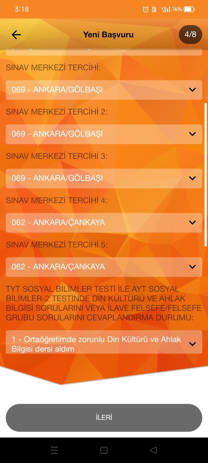 YKS sınav yeri için aynı ilçeyi seçsem sıkıntı olur mu?
