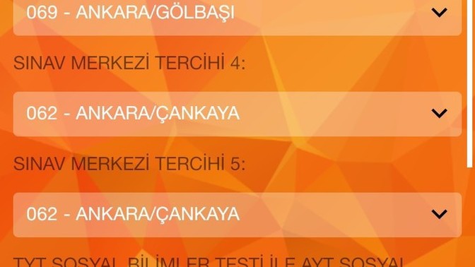 YKS sınav yeri için aynı ilçeyi seçsem sıkıntı olur mu?