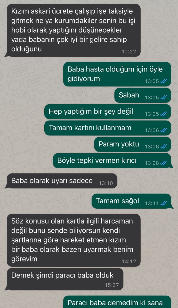 Sizce babamın böyle konuşması normal mi?