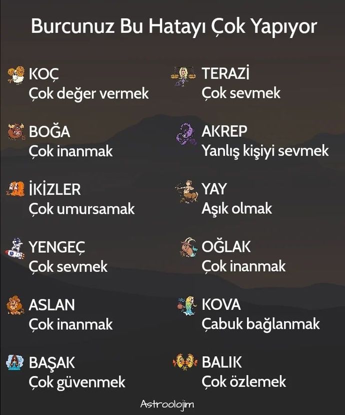 Senin en çok yaptığın hata nedir, burcuna göre doğru mu?