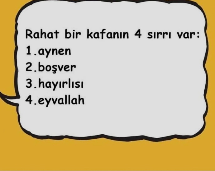 Rahat kafanın sırrı nedir?