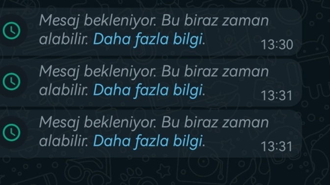 Wpyi sildiğim dönem biri mesaj atıp emgellemiş beni mesajda mesaj bekleniyor zaman alabilir diyor bu mesaj gelir mi gelmez mi?