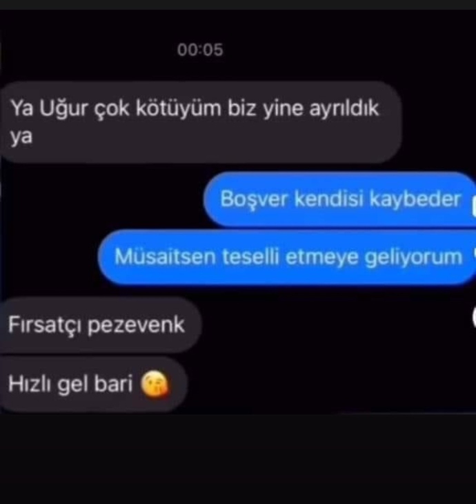 Karşı cinsten samimi bir arkadaşınız sevgilisinden ayrılmış olsa onu teselli etmek için çaba gösterirmisiniz?
