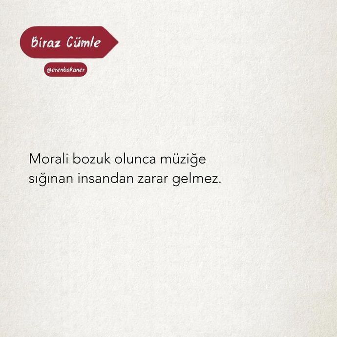 Moraliniz bozuksa müziğe sığınır mısınız?