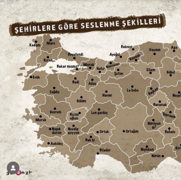 Şehirlere göre seslenme şekilleriymiş. Sizin orada ne diyorlar?