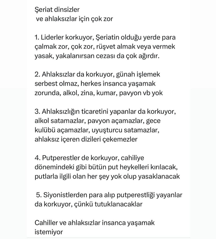 Ya Şeriat gelirse?