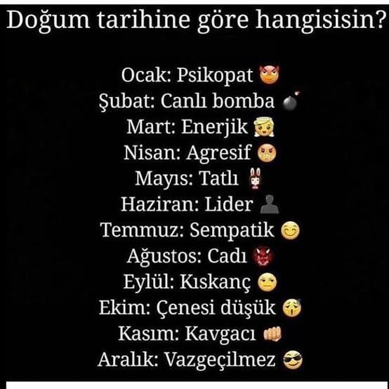 Doğum tarihinize göre en belirgin özelliğiniz hangisi?