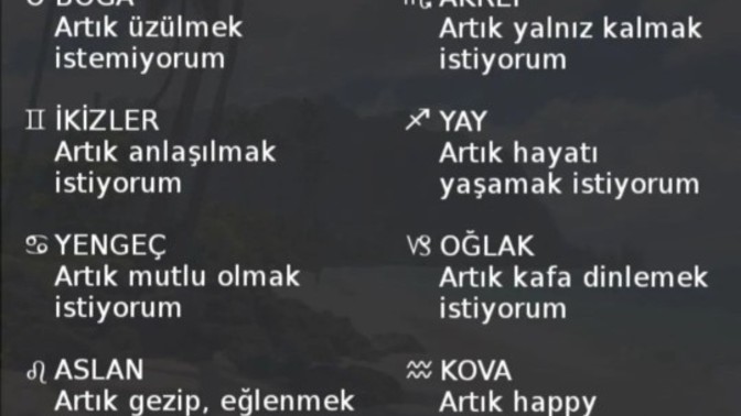 Burcunuz bugünden sonra ne istiyor?