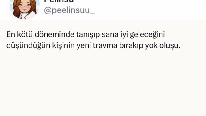Travmanıza sebep olan şey neydi?