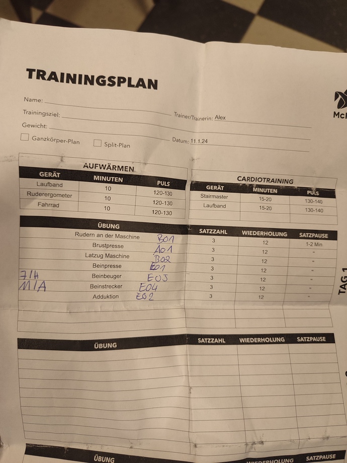 Spor hocası bana resimdeki bu ağırlık çalışmalarını yazmış. Karın yaglarim da gider mi bu programla?