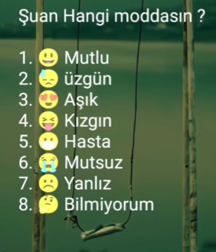 Şu an hangi moddasın?