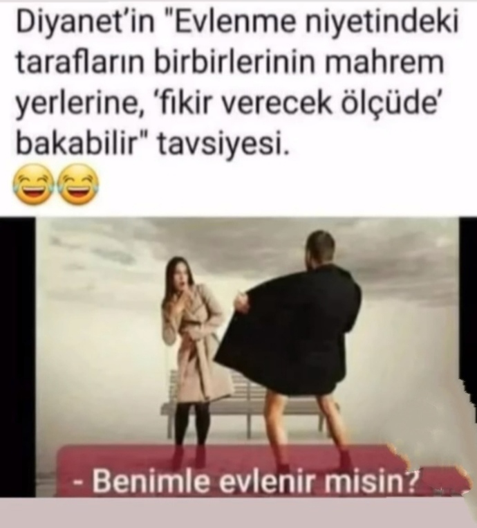 Diyanetin evlenme niyetindeki taraflarn birbirlerinin mahrem yerlerine fikir verecek ölçüde bakabilr tavsiyesini nasıl buldunuz?