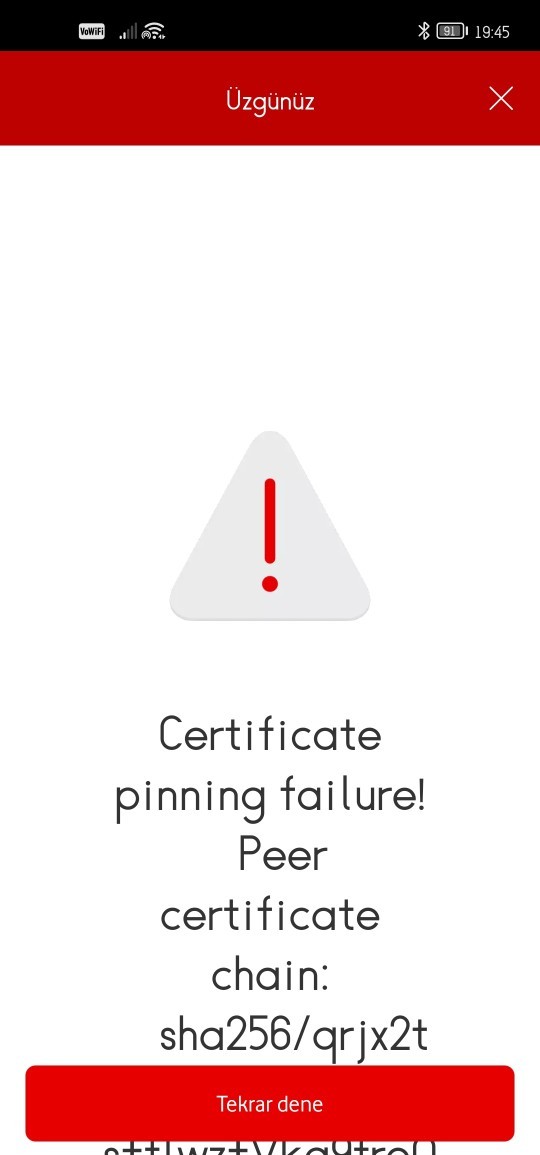 Vodafone yanımdaya giremiyorum neden?