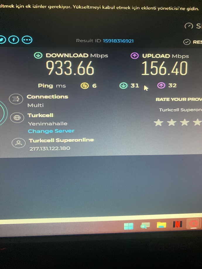 Aldığınız internet hızından memnun musunuz? Kaç mbps hız alıyorsunuz?