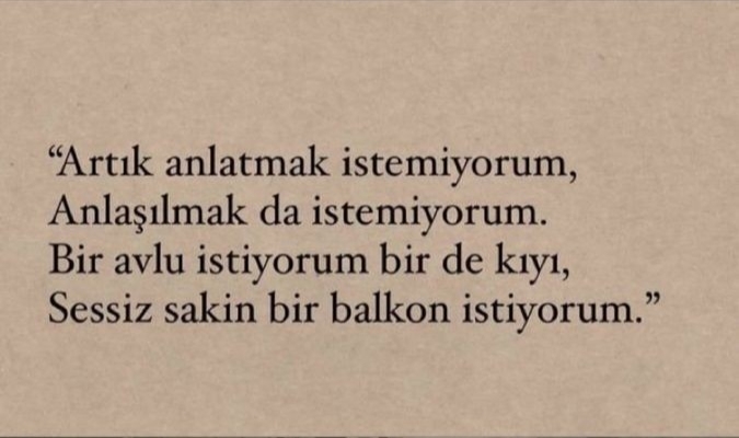 Şuanda ne olsun istiyorsunuz?