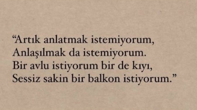 Şuanda ne olsun istiyorsunuz?