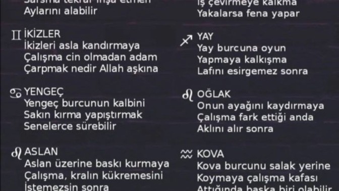 Burcunuzun hassasiyeti nedir biliyor musunuz?
