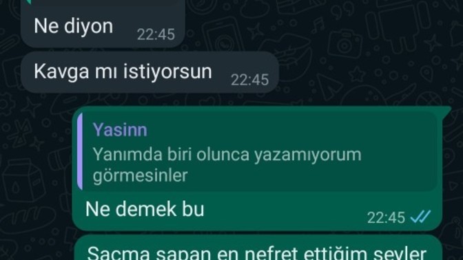 Konuşmaları okuyup söyler misiniz, sorun bende mi?