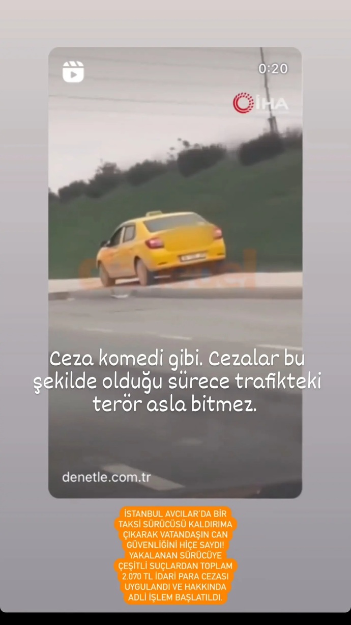 Kaldırımda ilerleyen tır sürücüsüne 10.785 TL ceza! Yeterli mi sizce?
