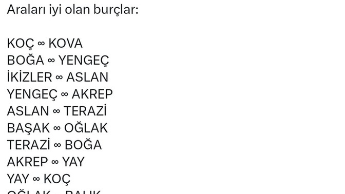 Hangi burçlarla aranız iyidir?
