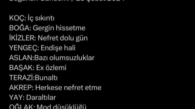 Burcunuzun gündemi böyle peki sizin gündeminizde neler var?