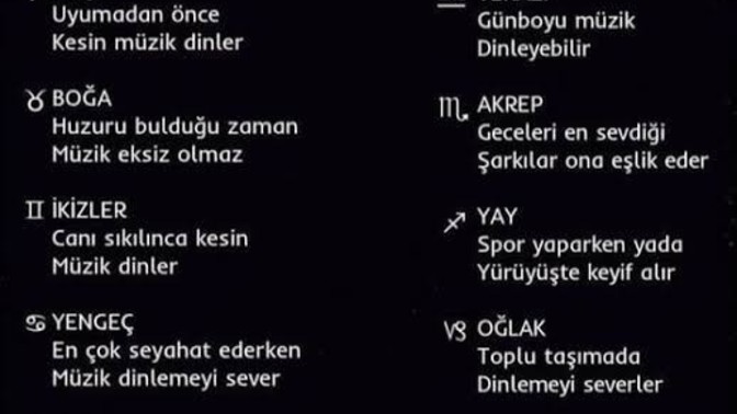 Burcunuza göre severek müzik dinlediğiniz anlar hangisi?