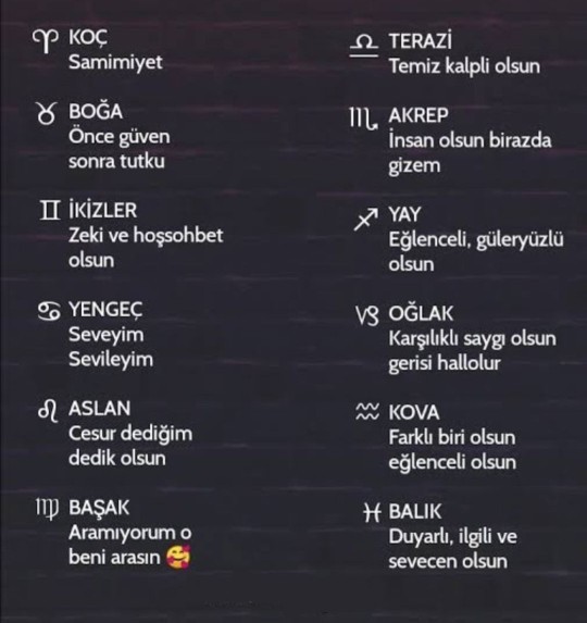 Burcunuzun karşı cinste aradığı nedir?