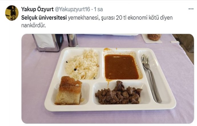 Konyada 4 çeşit yemek sadece 20 TLye satılıyormuş! Siz 20 TLye en son ne yediniz?