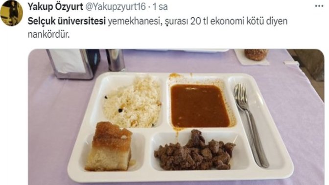 Konya'da 4 çeşit yemek sadece 20 TL'ye satılıyormuş! Siz 20 TL'ye en son ne yediniz?