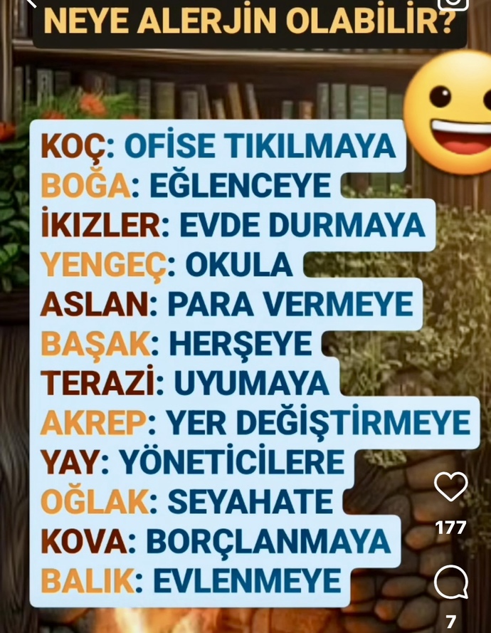 Senin neye/nelere alerjin var?