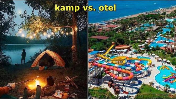 Lüks bir otelde mi yoksa doğa içinde bir çadırda mı tatil yapmak istersiniz?