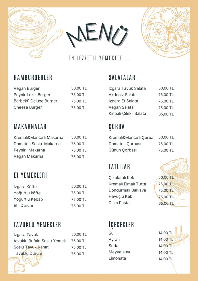 Şefiniz olsam, yanınızda 140 TL olsa hangi yemekleri seçerdiniz 👩🍳?