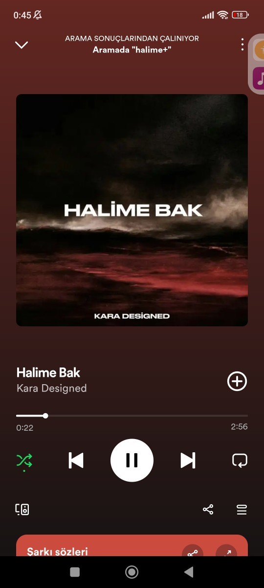 Şu an  dinlediginiz sarki?