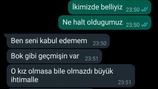 Kötü bir geçmişim var, ve bunu yüzüme vuran bi insan?