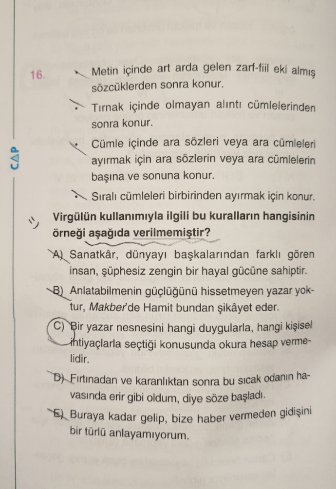 Soru sizce de garip değil mi, yoksa ben mi çok yoruldum?