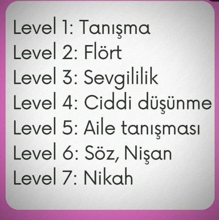 İlişki durumunuzda kaçıncı leveldesiniz?