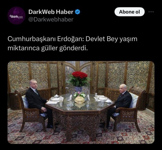 Devlet Bahçeli Erdoğana doğum gününde yaşı kadar gül göndermiş. Siz en son ne zaman gül aldınız?