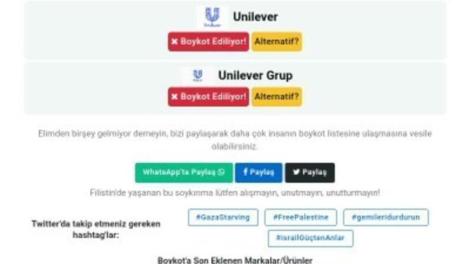 Aldığınız ürünlerin veya ürünü üreten şirketin boykot olup olmadığını nasıl öğreniyorsunuz?