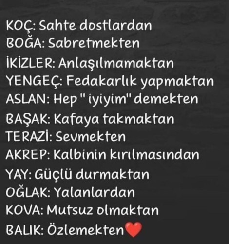 Burcuna göre nelerden yoruldun?